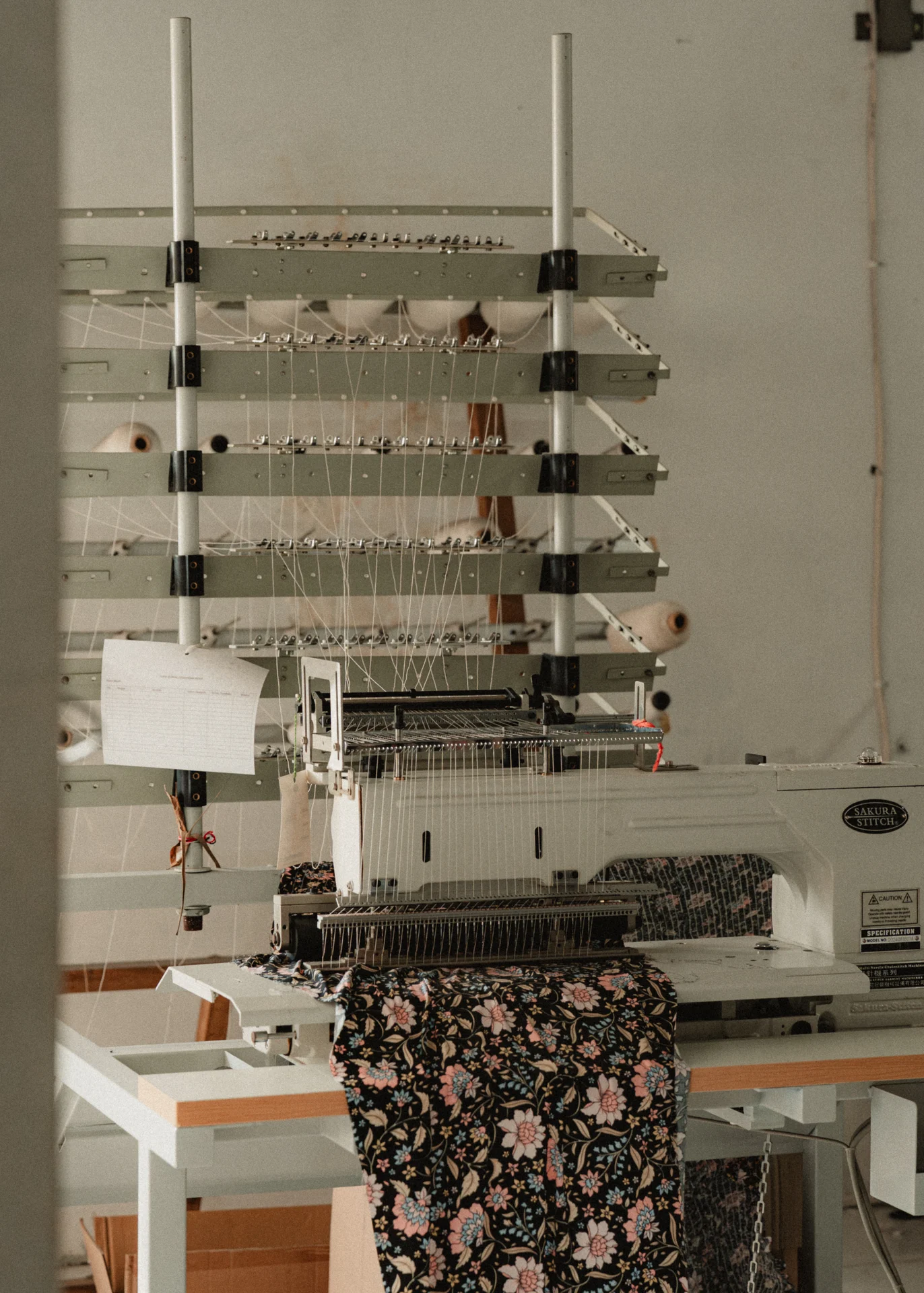 Single Needle Chain Stitch Machine used for sustainable clothing production in Bali